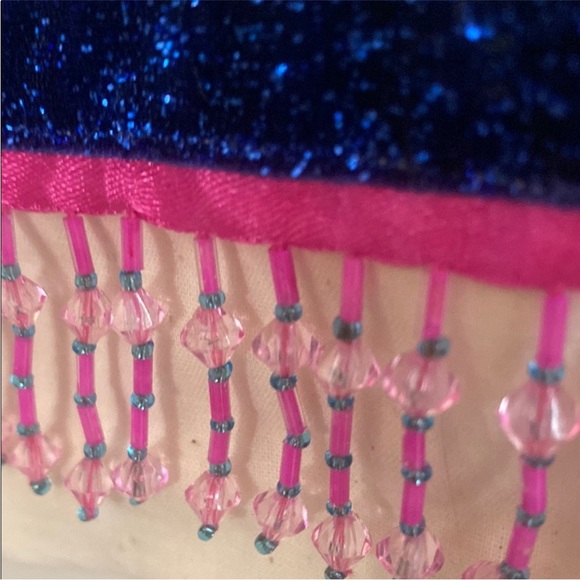 Blue and Gold Sequin Embellished Fabric costume ( Indian ) has multiple pieces - Picture 5 of 9